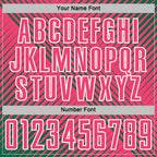 Custom Kelly Green Neon Pink-White Line Sublimation Soccer Uniform Jersey