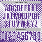 Custom Purple White Line Sublimation Soccer Uniform Jersey