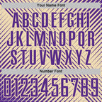 Custom Purple Cream Line Sublimation Soccer Uniform Jersey