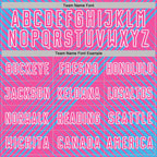 Custom Sky Blue Pink-White Line Sublimation Soccer Uniform Jersey