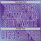 Custom Light Blue Purple-White Line Sublimation Soccer Uniform Jersey