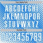 Custom White Powder Blue Line Sublimation Soccer Uniform Jersey