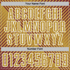 Custom Burgundy Old Gold-White Line Sublimation Soccer Uniform Jersey