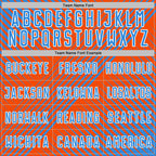 Custom Powder Blue Orange-White Line Sublimation Soccer Uniform Jersey