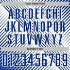 Custom Royal White Line Sublimation Soccer Uniform Jersey