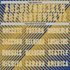 Custom Royal Old Gold-White Line Sublimation Soccer Uniform Jersey