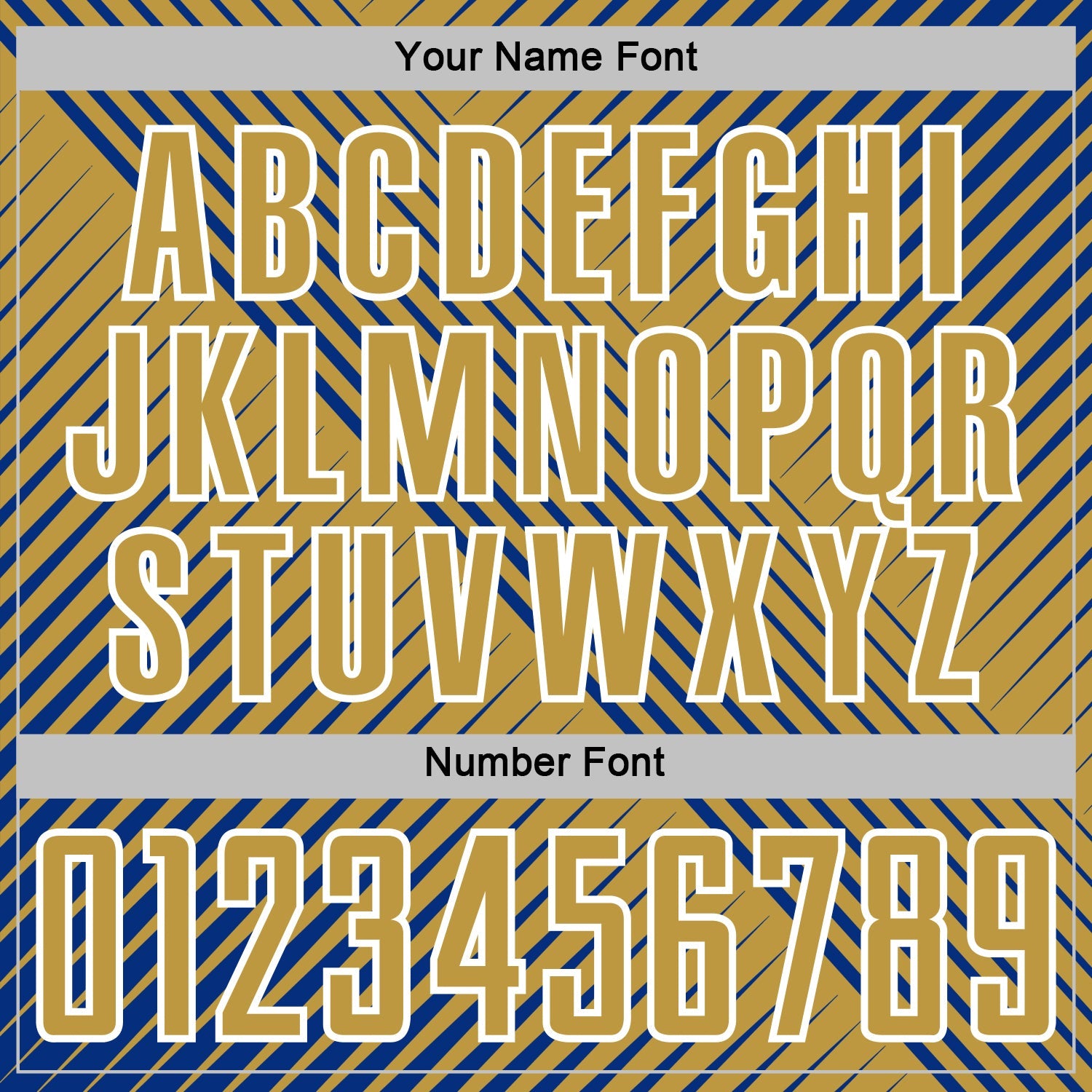 Custom Royal Old Gold-White Line Sublimation Soccer Uniform Jersey