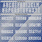 Custom Royal Gray-White Line Sublimation Soccer Uniform Jersey