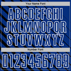 Custom Black Royal-White Lines Sublimation Soccer Uniform Jersey