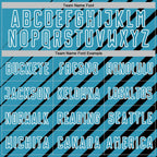 Custom Black Panther Blue-White Lines Sublimation Soccer Uniform Jersey