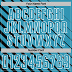 Custom Black Panther Blue-White Lines Sublimation Soccer Uniform Jersey