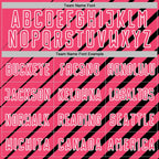 Custom Black Neon Pink-White Lines Sublimation Soccer Uniform Jersey