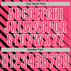 Custom Black Neon Pink-White Lines Sublimation Soccer Uniform Jersey