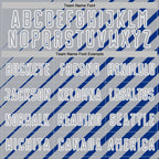 Custom Royal Gray-White Lines Sublimation Soccer Uniform Jersey