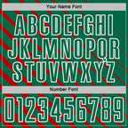 Custom Red Kelly Green-White Lines Sublimation Soccer Uniform Jersey