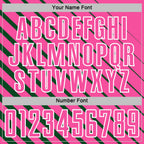 Custom Green Pink-White Lines Sublimation Soccer Uniform Jersey