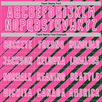 Custom Green Pink-White Lines Sublimation Soccer Uniform Jersey