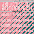 Custom Teal Medium Pink-White Lines Sublimation Soccer Uniform Jersey