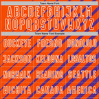 Custom Purple Orange-White Lines Sublimation Soccer Uniform Jersey