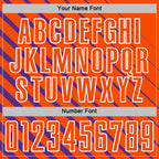 Custom Purple Orange-White Lines Sublimation Soccer Uniform Jersey