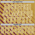 Custom Burgundy Old Gold-White Lines Sublimation Soccer Uniform Jersey