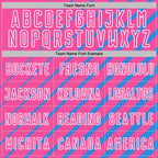 Custom Powder Blue Pink-White Lines Sublimation Soccer Uniform Jersey