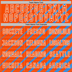 Custom Powder Blue Orange-White Lines Sublimation Soccer Uniform Jersey