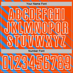 Custom Powder Blue Orange-White Lines Sublimation Soccer Uniform Jersey