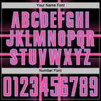 Custom Black Pink-Light Blue Lines Sublimation Soccer Uniform Jersey