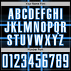 Custom Black White-Powder Blue Lines Sublimation Soccer Uniform Jersey