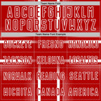 Custom Red White Lines Sublimation Soccer Uniform Jersey