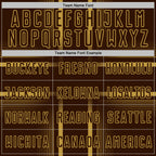 Custom Brown Old Gold Lines Sublimation Soccer Uniform Jersey