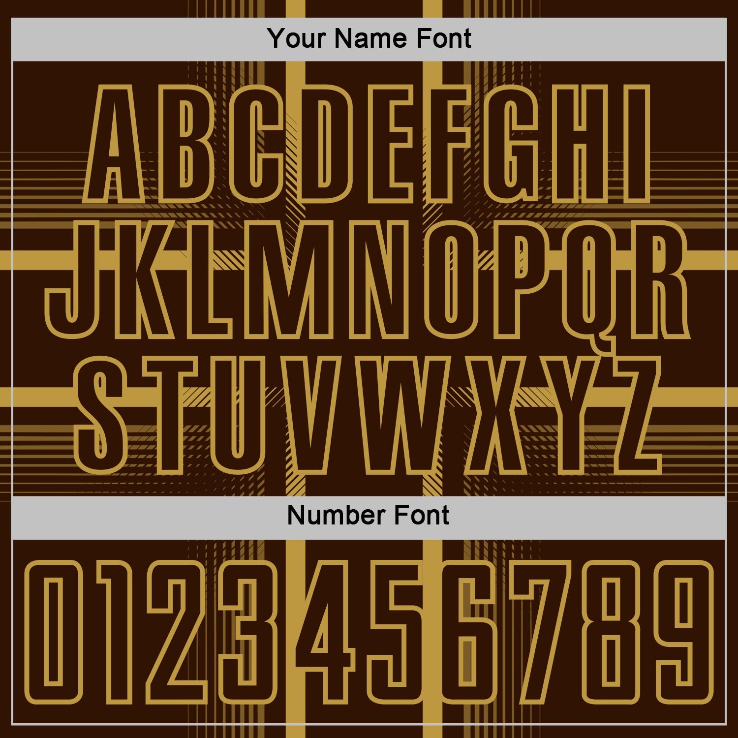 Custom Brown Old Gold Lines Sublimation Soccer Uniform Jersey