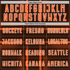 Custom Brown Orange-White Lines Sublimation Soccer Uniform Jersey