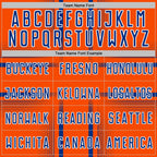 Custom Orange Royal-White Lines Sublimation Soccer Uniform Jersey