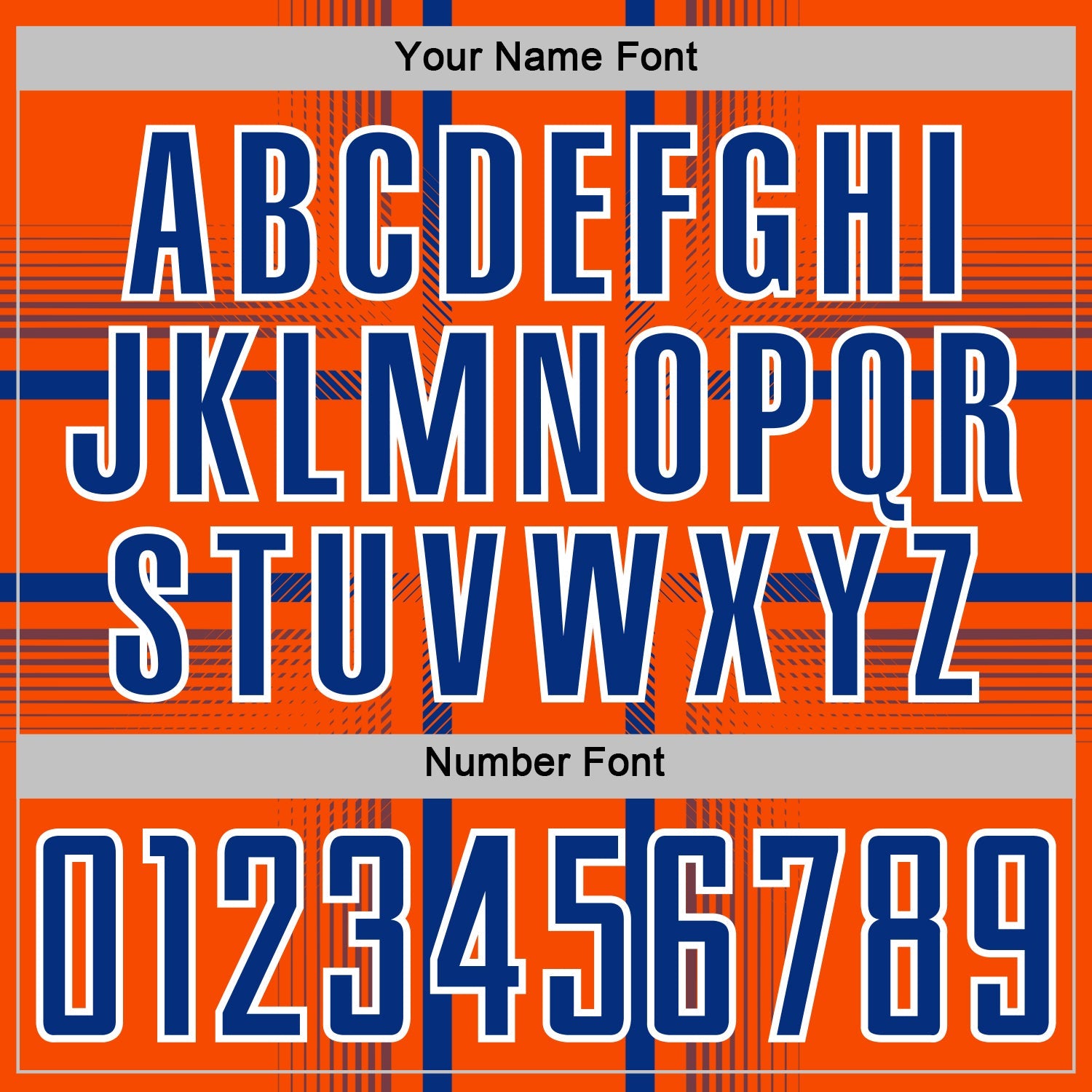 Custom Orange Royal-White Lines Sublimation Soccer Uniform Jersey