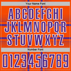 Custom Orange Purple-White Lines Sublimation Soccer Uniform Jersey