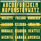 Custom Green Yellow-White Lines Sublimation Soccer Uniform Jersey