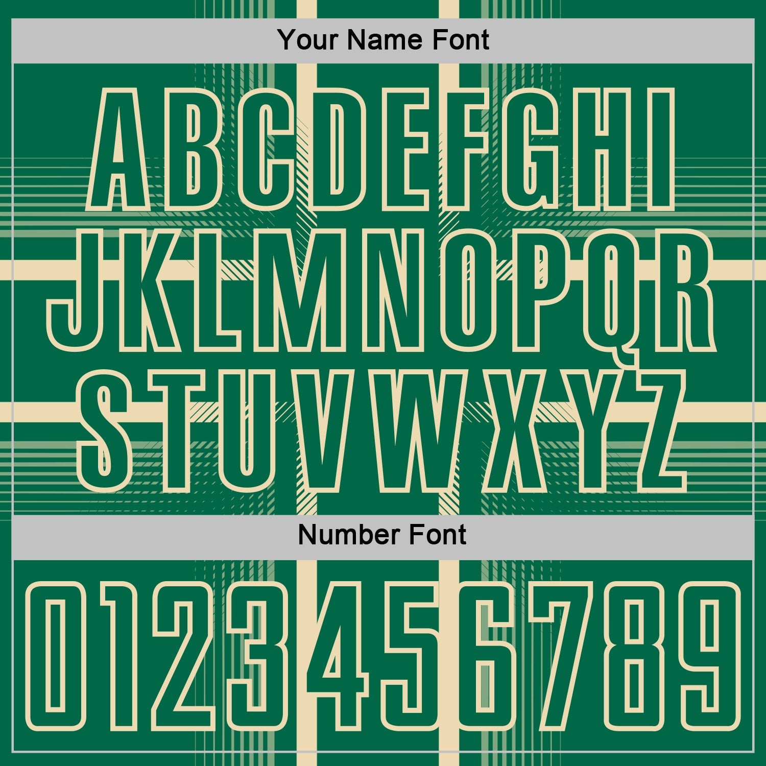 Custom Kelly Green Cream Lines Sublimation Soccer Uniform Jersey