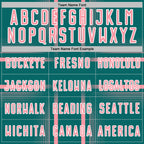 Custom Teal Medium Pink-White Lines Sublimation Soccer Uniform Jersey