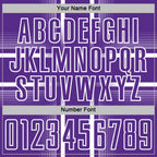 Custom Purple White Lines Sublimation Soccer Uniform Jersey