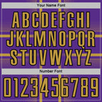 Custom Purple Old Gold-Black Lines Sublimation Soccer Uniform Jersey