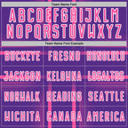 Custom Purple Pink-White Lines Sublimation Soccer Uniform Jersey