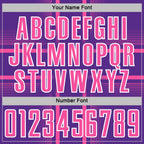 Custom Purple Pink-White Lines Sublimation Soccer Uniform Jersey