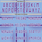 Custom Light Blue Purple-White Lines Sublimation Soccer Uniform Jersey