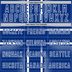 Custom Royal White Lines Sublimation Soccer Uniform Jersey