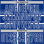 Custom Royal White Lines Sublimation Soccer Uniform Jersey