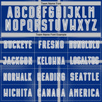 Custom Royal Gray-White Lines Sublimation Soccer Uniform Jersey