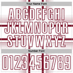 Custom White Crimson Lines Sublimation Soccer Uniform Jersey