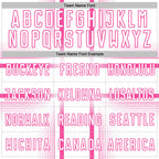 Custom White Pink Lines Sublimation Soccer Uniform Jersey